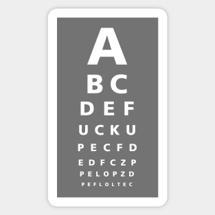 EYE TEST #2 (WHT FONT) Sticker